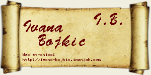 Ivana Bojkić vizit kartica
